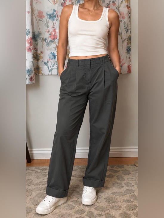 COS Pants - 31 COS Charcoal Gray Wide-Leg Pants